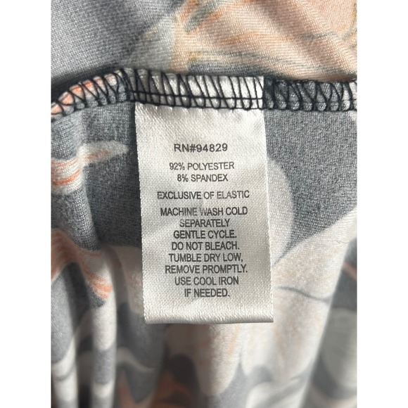 Derek Heart Womens Floral High Low Midi Dress Black Orange Tropical Size L - Picture 8 of 9